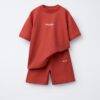 Фото - Комплект футболка + шортики червоний однотонний від бренду Zara